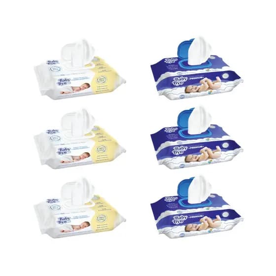 Kit Toalha Umedecida Baby Byn 600 Folhas - Misto Premium e Recém Nascido