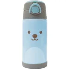Garrafa Termica Gumy Azul 400ML Parede Dupla Buba Bebês Crianças Menino Menina Copo Garrafinha