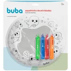 Espelhinho de Atividades Hora do Banho com Giz Bichinhos do Mar Crianças Buba