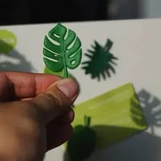 Kit 4-8pcs mini ímã ENFEITE de geladeira de folhas de planta magnético decoração