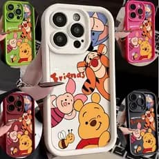 Capinha iphone 11/12/13/14/15 Pro max soft shell tpu capa para celular novo desenho animado fofo Winnie the Pooh capa an