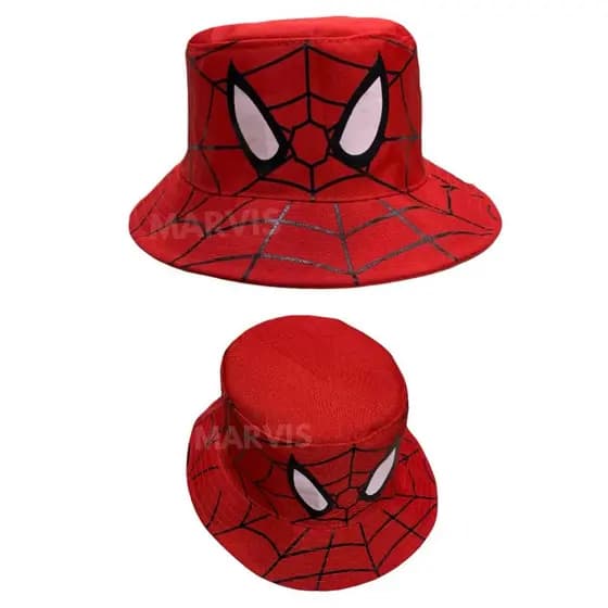 Chapeu Bone Bucket Moda Infantil Adulto HOMEN ARANHA Sol Praia Verao