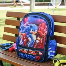 MOCHILA BOLSA ESCOLAR SUPER SONIC GRANDE INFANTIL PERSONAGEN ANIMES