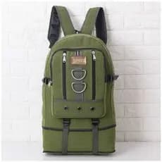 Mochila Grande De Lona 50 Litros Reforçada Para Viagens E Motoboys
