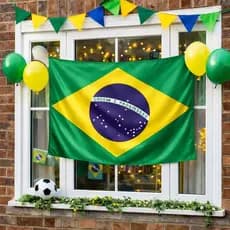 Bandeira Brasil 130x90 Cm Poliéster Resistente Decoração Copa 2026 Torcida Festa