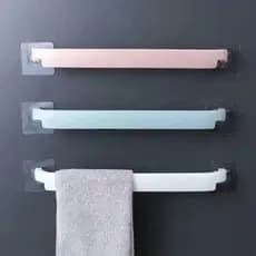 Porta Toalha de Parede Adesivo Forte Sem Furo Ideal Para Banheiro Cozinha e Apartamento