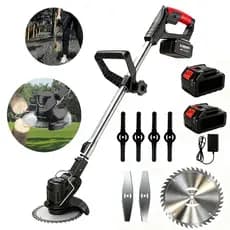 Cortador de Grama 21V Cordless Rechargeable - 2 Baterias + Bivolt para Grama e Penteado"