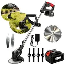 - Cortador de Grama 21V Cordless: 2 Baterias + Bivolt + Rechargeable