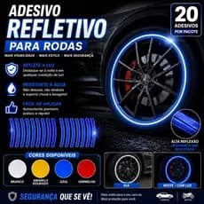 20 Adesivos Refletivos De Listras Decorativas, P/ Rodas De Carro/Moto Aviso De Segurança Noturna