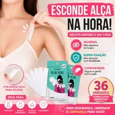 kit 36 Fitas Para Roupa Decote Perfeito Esconde Alça Sutiã Adesivo Invisível
