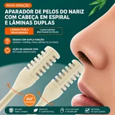 Removedor De Pelos Manual Nariz Aparador Nasal Ponta Dupla 360° Reutilizável Silicone Macio