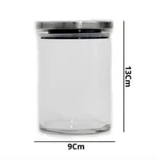 Pote Vidro com Tampa Inox - Vedação Hermética