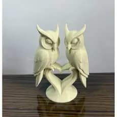 Casal de Corujas Decorativo em Impressão 3D – 9 cm – Decoração Romântica
