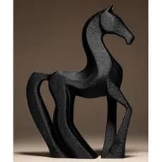 Escultura Cavalo Decorativo 3D 13 cm – Estátua Moderna Minimalista para Sala e Escritório