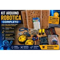 🤖⚡ KIT ROBÓTICA CHASSI 2WD E BRAÇO ROBÓTICO + ARDUINO UNO R3 ⚡🤖