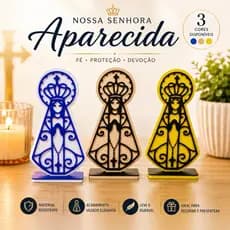 Nossa Senhora Aparecida Decorativa 9,5cm Em PLA Impressão 3D/Lembrancinha
