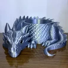 Vaso Dragão Decorativo Prata | Porta Planta Criativo | 25cm 📝 Descrição do Produto 🐉 Vaso Dragão Decorativo – Cor Prata