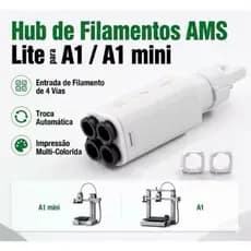 HUB Filamento AMS Lite para Impressora 3D Bambu Lab A1/A1 Mini