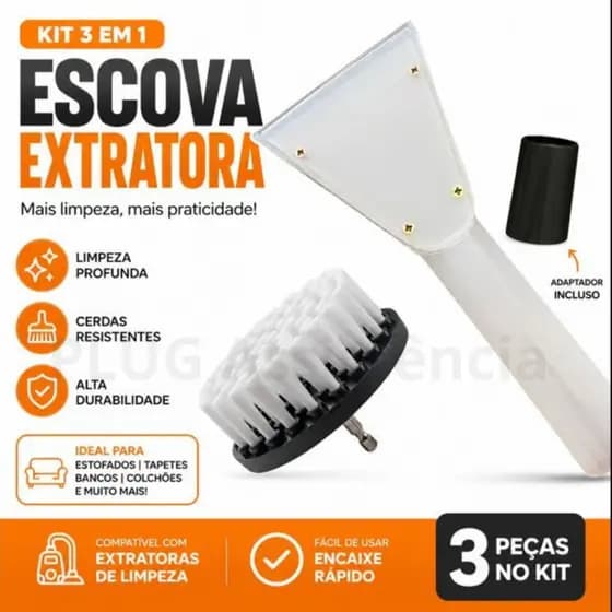 Bocal Bico Extratora Aspirador + Escova Limpeza Super Macia