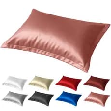 Fronha Cetim Toque de Seda Capa Travesseiro Luxo 50x70 AntiFrizz Ropa de Cama Unidade