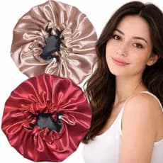 Kit 2 Toucas Cetim Dupla Face Com Xuxinha Premium Hidratação Glow Cabelos
