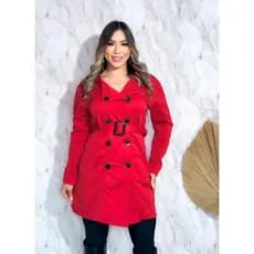 Sobretudo feminino Inverno Longo com Botão e Cinto    Aposte na elegância e no estilo atemporal com nosso Sobretudo Exce