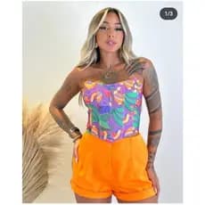 CORSElETE ESTAMPADO VOLVOLETAS