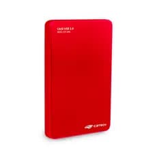 Case para HD Externo C3Tech, USB 2.0, Vermelho, CH-200RD