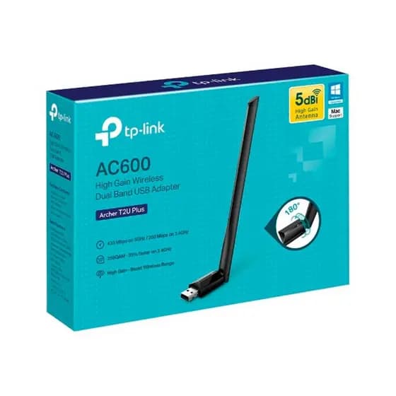 Adaptador Rede Wi-fi Tp-link Archer T2u Plus Dual Band AC600