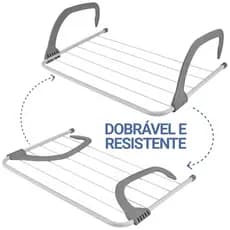 Varal Portátil De Janela Apartamento Pequeno Seca Roupa Retrátil Multiuso