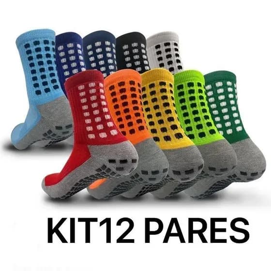 Kit Meias Esportivas Antiderrapantes Para Futebol Meia Resistente Ao Desgaste Tecido De Alta Qualidade