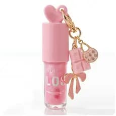 Gloss Labial Chocolate Rosa com Chaveiro Fofo Lip Oil Brilho Hidratante Com Cheiro Adulto Infantil
