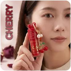 Gloss Labial Cereja Cherry Vermelho Chaveiro Brilho Hidratante Cheiro