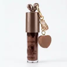 Gloss Labial Chocolate com Chaveiro Fofo Lip Oil Brilho Hidratante Cheiro Infantil