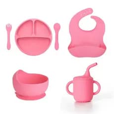 KIT 6 PARA ALIMENTAÇÃO BEBÊ SILICONE - SC511