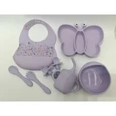 Kit de Alimentação Infantil Formato de Borboleta  8 Peças - SE507