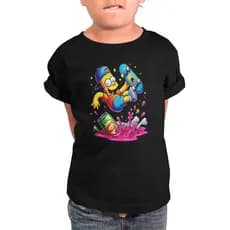 Camiseta Infantil Juvenil Masculina Menino Simpsons Bart 100% Algodão Conforto Estilo Qualidade