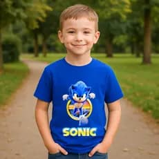 Blusa Sonic Infantil Juvenil Menino Adolescente Criança 2-16 Anos Algodão Premium Envio Rapido
