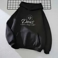 Blusa de Frio Agasalho Moletom Quentinho Premium Deus Catolica Igreja Jesus Lindo Envio Rapido