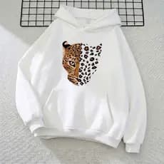 Blusa Frio Moletom Canguru Inverno Onça Animal Print Natureza Estilosa Blogueira  Moda Em Alta