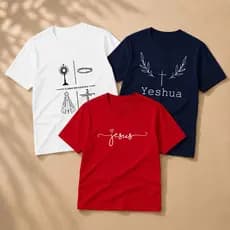 Kit 3 Camisetas Feminina Religiosa Deus Jesus Catolica Estilosa Em Alta Moderna Atemporal Algodão