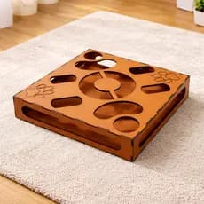 Brinquedo para Gatos Labirinto Iterativo Corre Corre em MDF Premium - 30x30x8