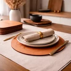 SOUSPLAT MDF DECORATIVO REDONDO COSTELA DE ADAO - MESA POSTA, RESISTENTE, LAVAVEL, ELEGANTE - 2 UND