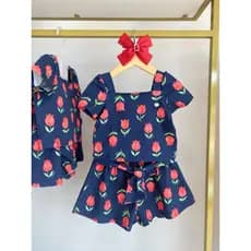 Conjunto infantil menina florido Mundi