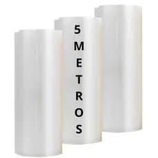 Kit C/1/3 Rolos Saco 25cmX5m Embalagem Ranhuras P/Seladora A Vácuo GA103-BUSCABUSCABR