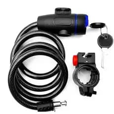 Trava Cabo De Aço Cadeado Segurança Bike Moto Com Chave Espiral Anti-Roubo Com suporte GA-98 -BUSCABUSCABR