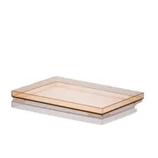 Bandeja 25 X 17 X 2 CM Acrílico Amber Para Organização