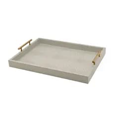 Bandeja Com a Alça Em Dourado em Metal 48x35x7,5cm Paramount