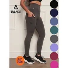 CALÇA LEGGING POLIAMIDA BOLSO CÓS ALTO, ZERO TRANSPARÊNCIA REF:025