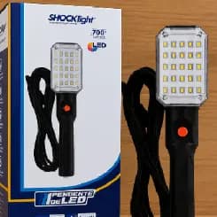 Pendente de LED Shocklight 700 Lumens com Suporte Magnético e Cabo Longo para Oficina e Mecânica
